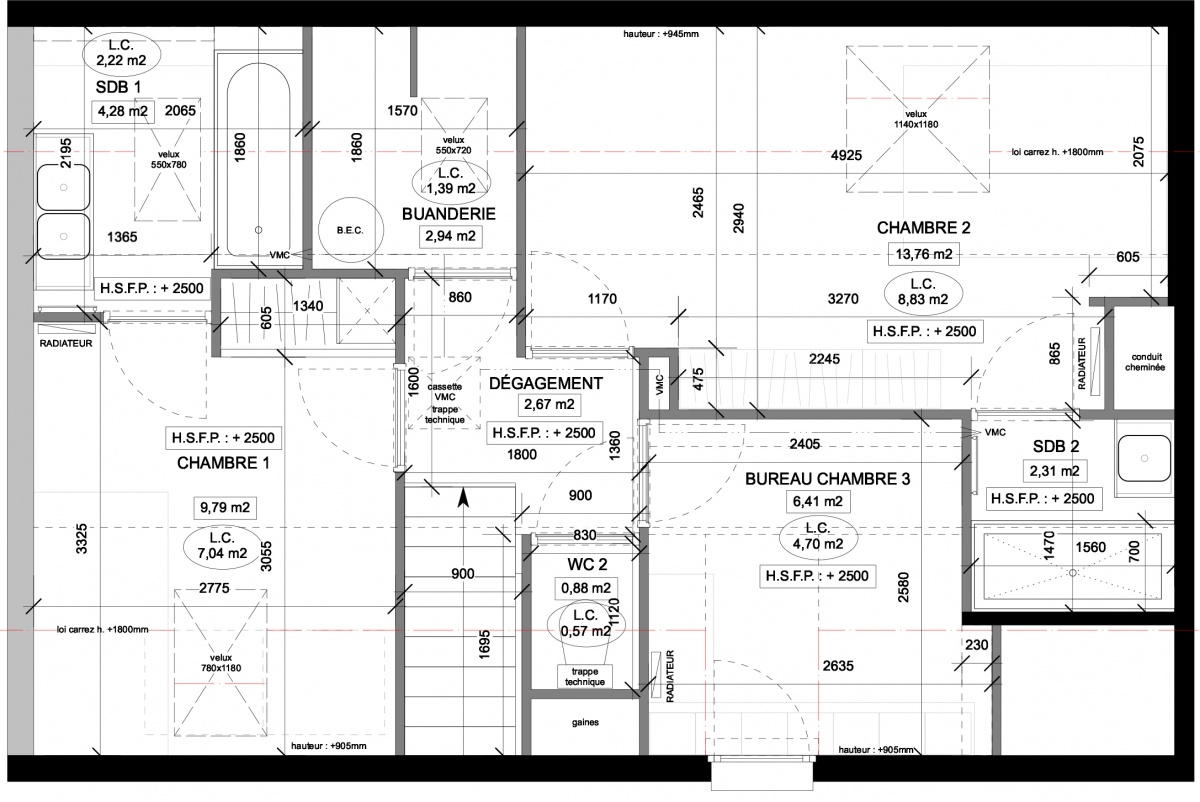 Duplex appartement : Appartement-duplex-marly-plan-r+2