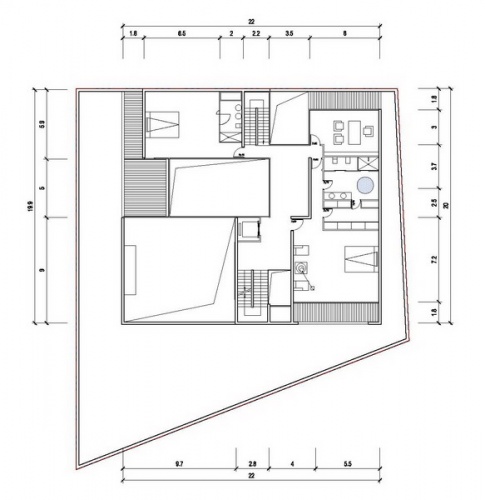 Maison luxe : Plan R+1