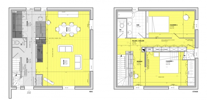 Dcloisonner un pavillon 90s' : PLANS